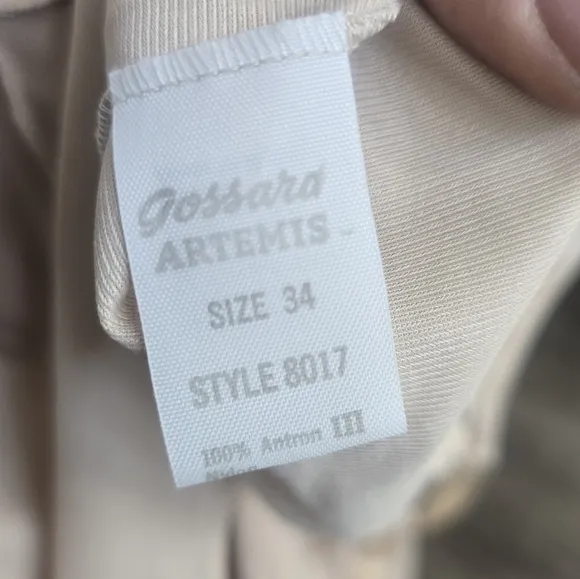 Vintage 1960's Gossard Artemis long light tan slip dress night gown  size 34