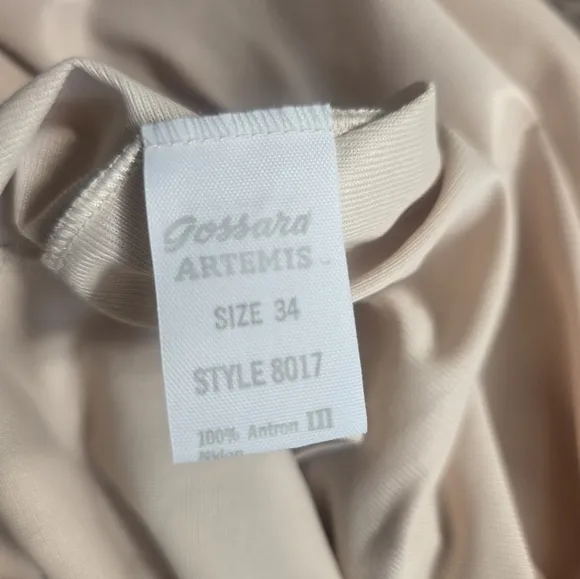 Vintage 1960's Gossard Artemis long light tan slip dress night gown  size 34