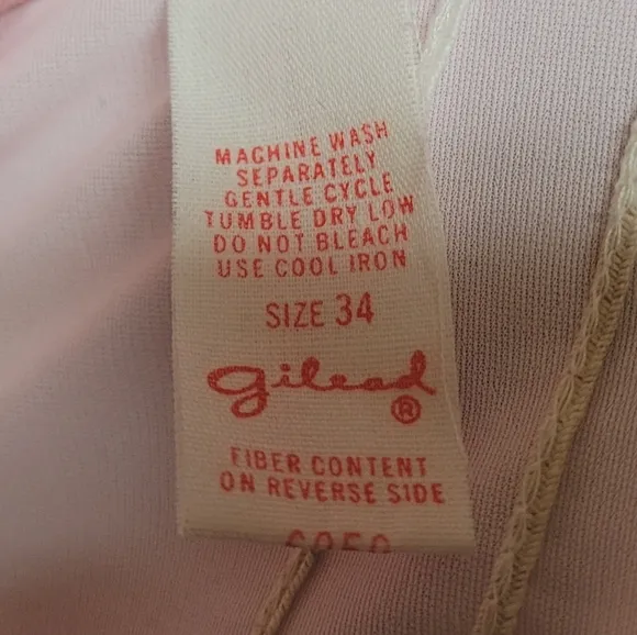 Vintage 60s Gilead Light Pink Floral Embroidered Sleeveless Nightgown Slip Dress