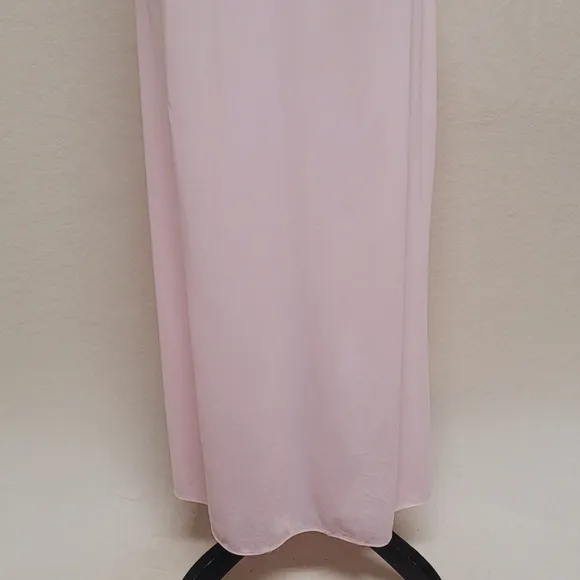 Vintage 60s Gilead Light Pink Floral Embroidered Sleeveless Nightgown Slip Dress