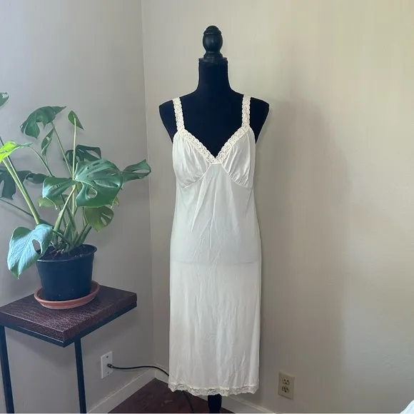 Vintage 70s White Slip Dress