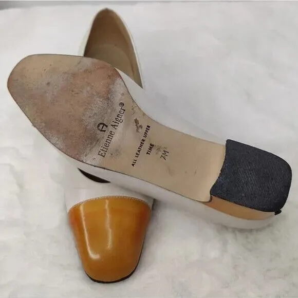 Vintage 90s Cap Toe kitten Heels sz 7/7.5