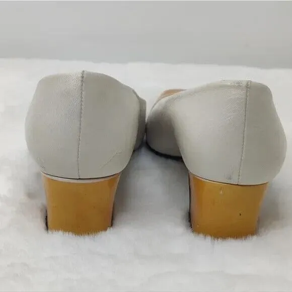 Vintage 90s Cap Toe kitten Heels sz 7/7.5