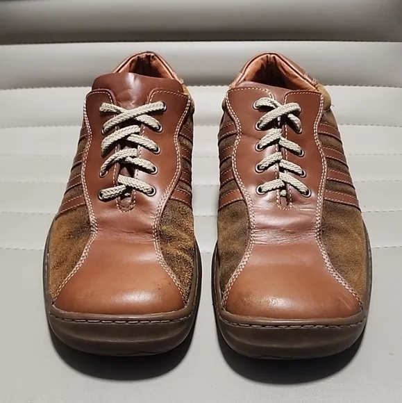 VINTAGE 90s Y2K Steve Madden Shooter Leather Oxfords 8 Sneakers Funky Retro