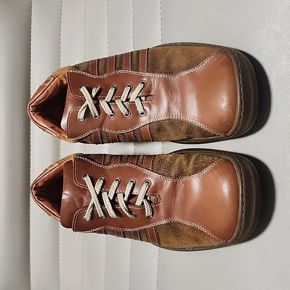 VINTAGE 90s Y2K Steve Madden Shooter Leather Oxfords 8 Sneakers Funky Retro