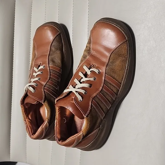 VINTAGE 90s Y2K Steve Madden Shooter Leather Oxfords 8 Sneakers Funky Retro