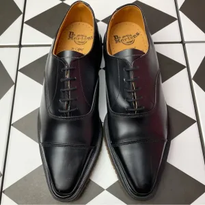 Vintage Dr. Martens Black Smooth Leather 5 Eye Point Toe Oxfords UK 6