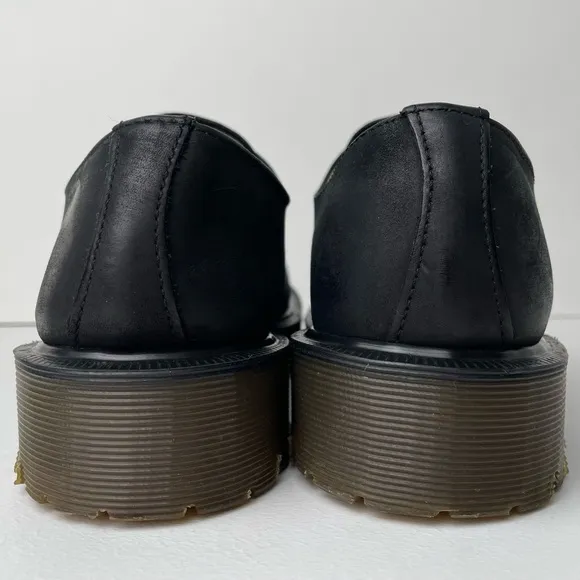 Vintage Dr. Martens Matte Black Steel Toe Chunky Bex MIE Oxfords UK 5