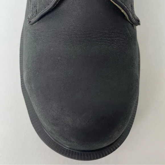 Vintage Dr. Martens Matte Black Steel Toe Chunky Bex MIE Oxfords UK 5