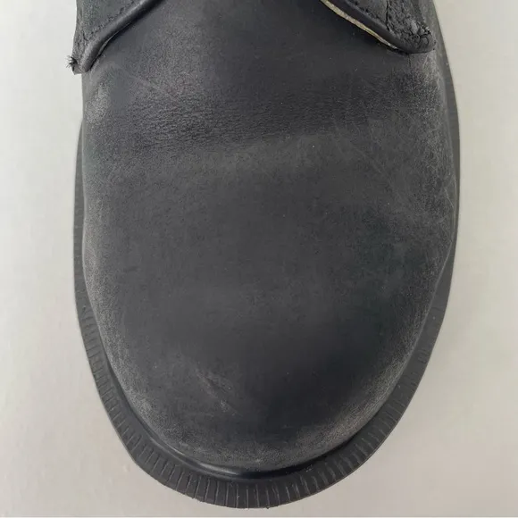 Vintage Dr. Martens Matte Black Steel Toe Chunky Bex MIE Oxfords UK 5