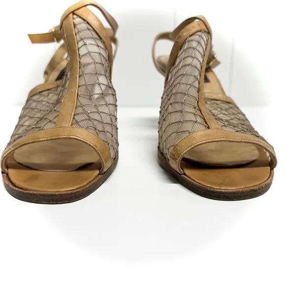 VINTAGE Fendi Slingback Mesh Heels Size 8