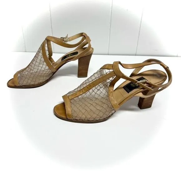 VINTAGE Fendi Slingback Mesh Heels Size 8