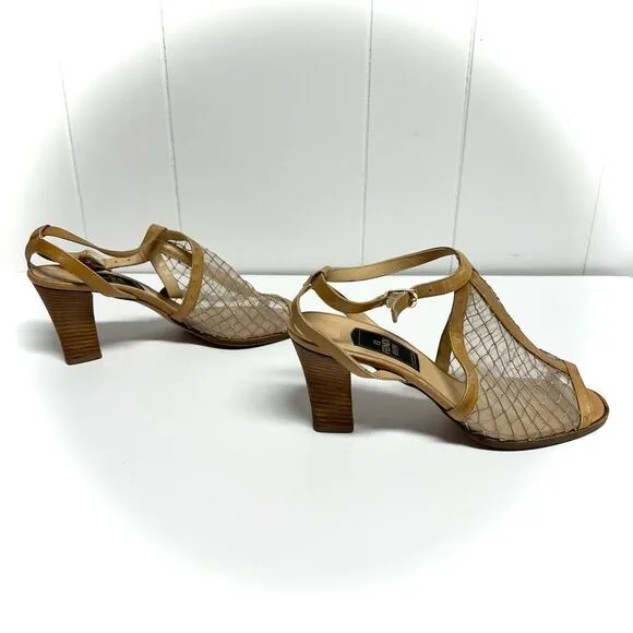 VINTAGE Fendi Slingback Mesh Heels Size 8