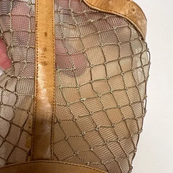 VINTAGE Fendi Slingback Mesh Heels Size 8