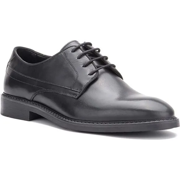 Vintage Foundry Co. Mens Black Leather Dressy Round Toe Oxfords New
