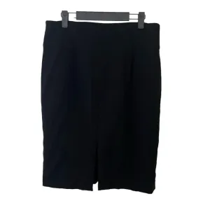 Vintage GIORGIO ARMANI Black Wool Pencil Skirt 100% Virgin Wool Size 14 / XL