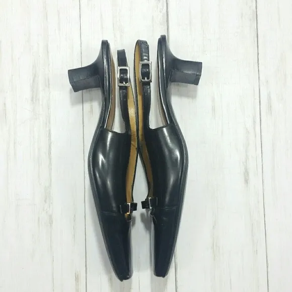 Vintage Gucci SquareToe Slingback Heels Size 6.5
