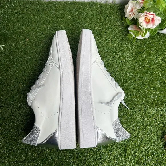 Vintage Havana Kristen GlitterSneaker in White women size 8 NEW