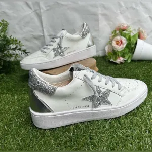 Vintage Havana Kristen GlitterSneaker in White women size 8 NEW