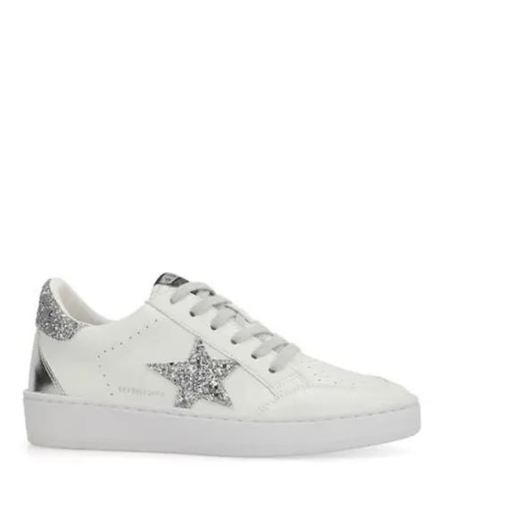 Vintage Havana Kristen GlitterSneaker in White women size 8 NEW