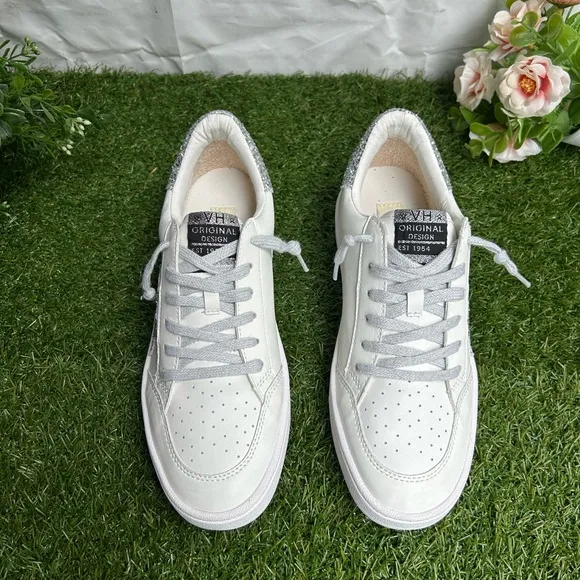 Vintage Havana Kristen GlitterSneaker in White women size 8 NEW