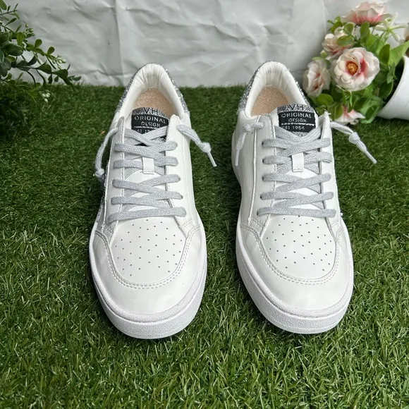 Vintage Havana Kristen GlitterSneaker in White women size 8 NEW