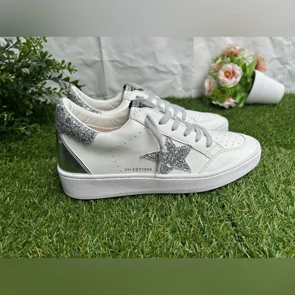 Vintage Havana Kristen GlitterSneaker in White women size 8 NEW
