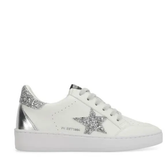 Vintage Havana Kristen GlitterSneaker in White women size 8 NEW