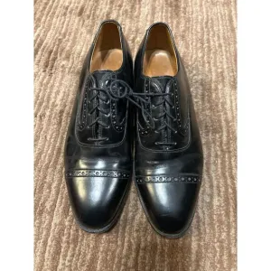Vintage Johnston &amp; Murphy Heritage Black Oxford Dress Shoes Size‎ 8D