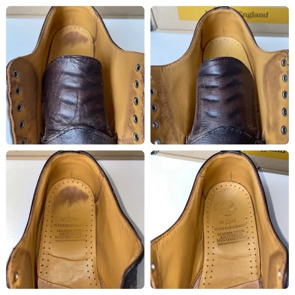 Vintage MIE Dr. Martens Brown Wingtip Envy Quad Platform Oxfords UK 7