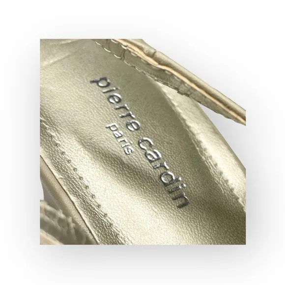 Vintage: new Pierre Cardin ♔ Horsebit Slingback Heels ♔ Taupe Leather ♔ 38 7.5 8