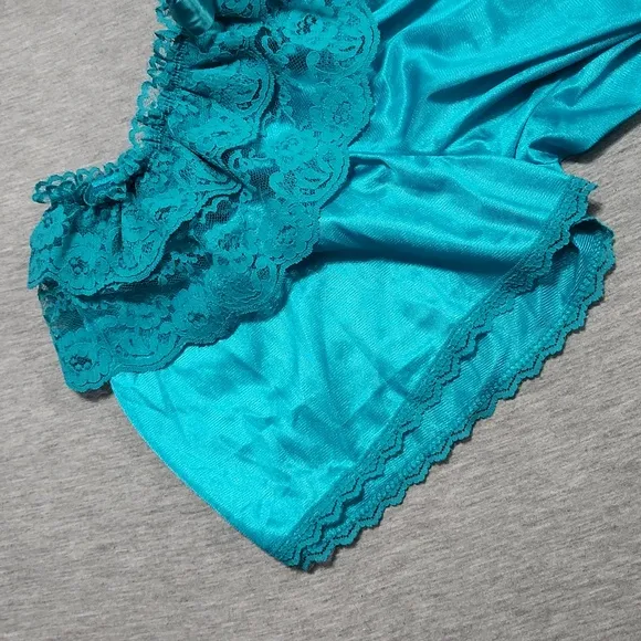 Vintage Plus Size Lingerie Nightgown Lacey Satin Maxi Slip Dress