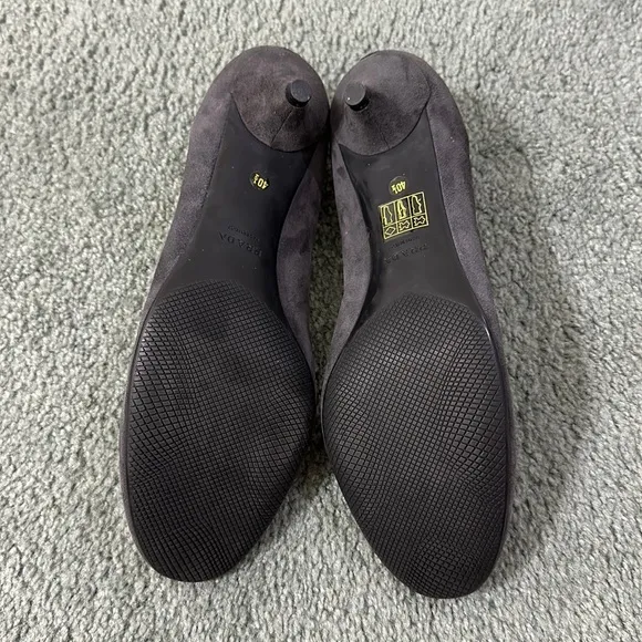 Vintage PRADA Gray Suede Kitten Heel Pumps Size 40.5  (10.5)