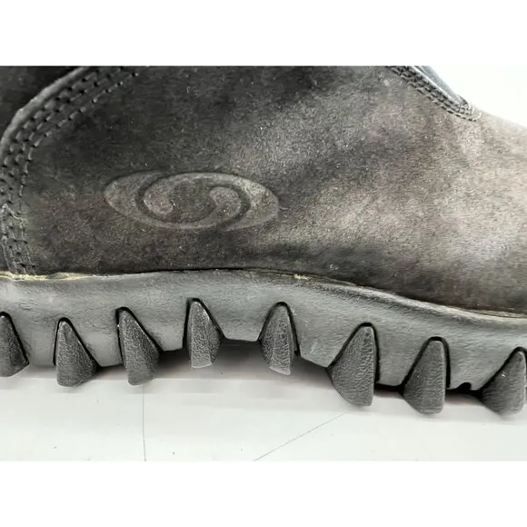 Vintage Salomon Mens Snow Clogs Shoes Size  9.5 Black Contagrip CX Slip-On Rare