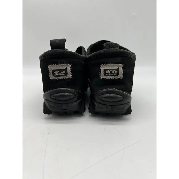 Vintage Salomon Mens Snow Clogs Shoes Size  9.5 Black Contagrip CX Slip-On Rare