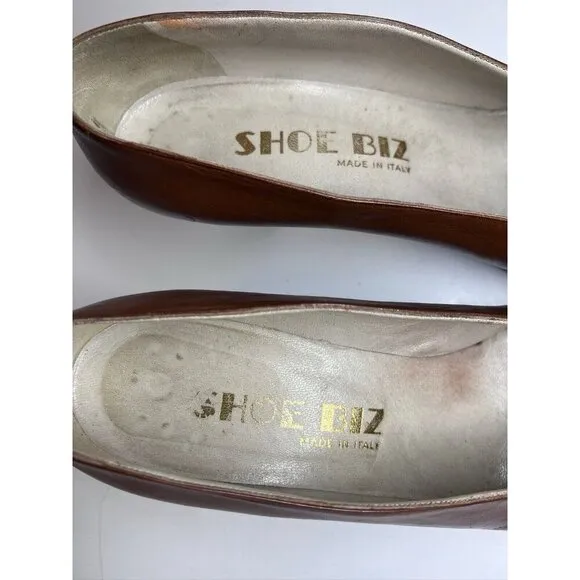 Vintage Shoe Biz Brown Heels 8.5 Narrow