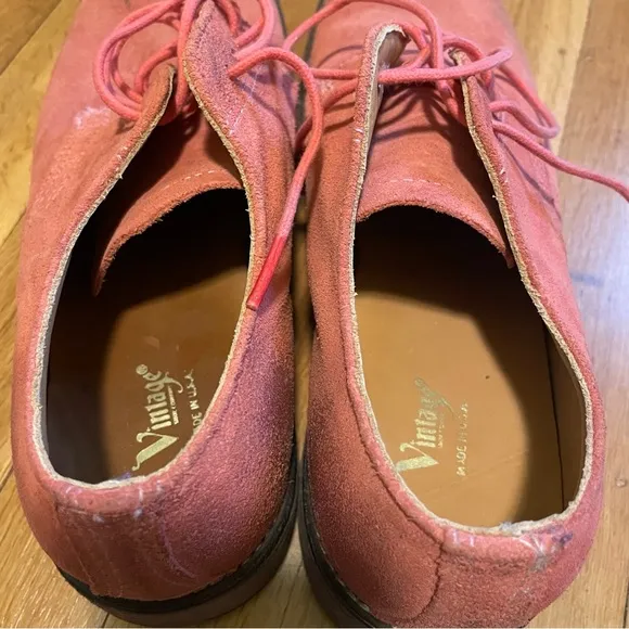 Vintage Shoe Company Pink Suede Oxfords VintageDerby