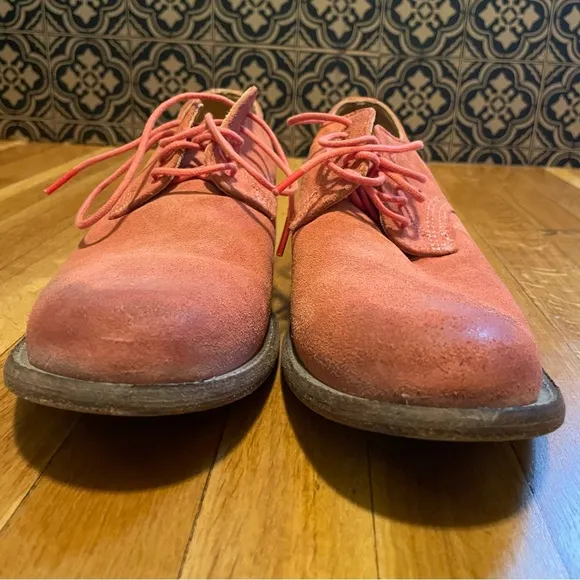 Vintage Shoe Company Pink Suede Oxfords VintageDerby