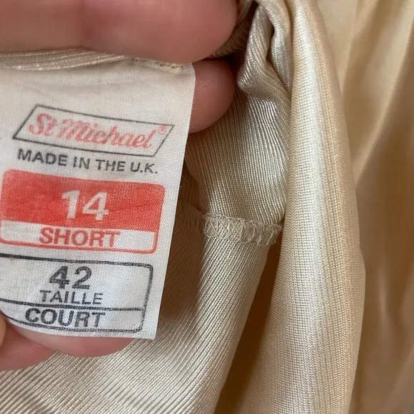 Vintage St.Michael Champagne V-neck Slip