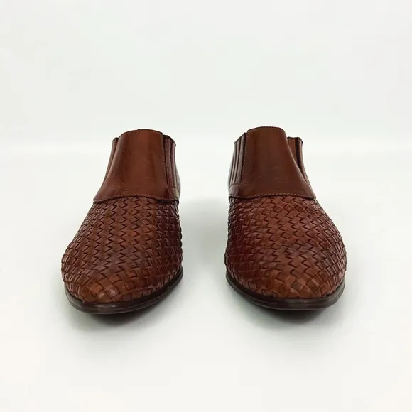 Vintage Western Woven Leather Mules