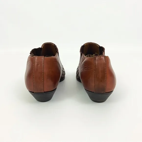 Vintage Western Woven Leather Mules