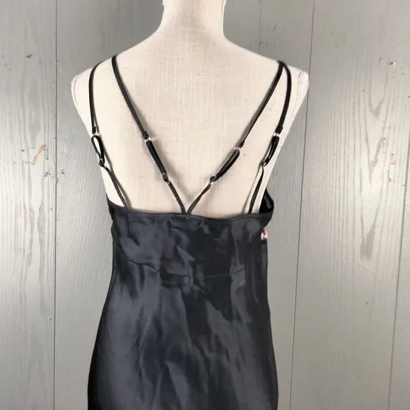 Vintage Y2K 90s Secret Treasures Slip Dress Small Velour Floral Whimsigoth Fairy