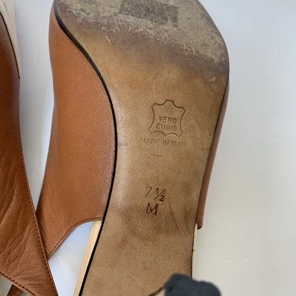 Vintage YSL Yves Saint Laurent Slingback heels 7.5M
