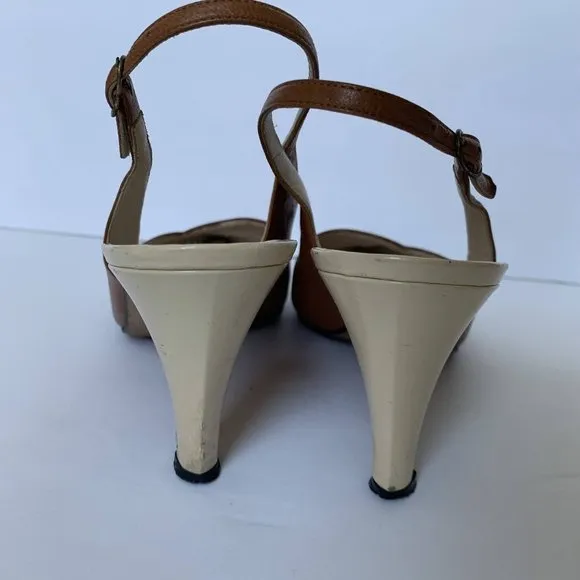 Vintage YSL Yves Saint Laurent Slingback heels 7.5M