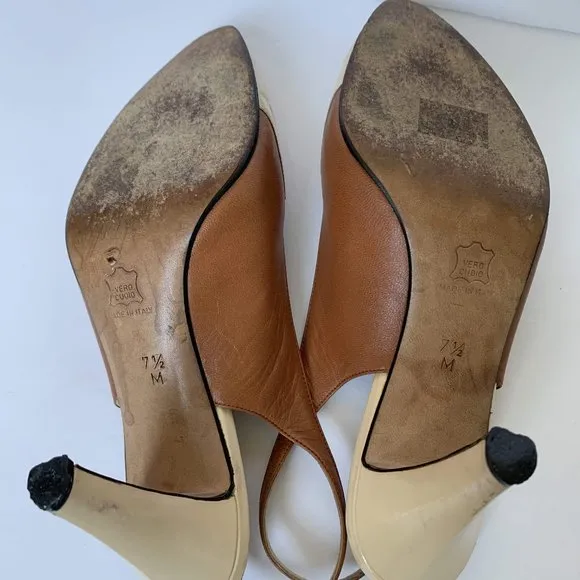 Vintage YSL Yves Saint Laurent Slingback heels 7.5M