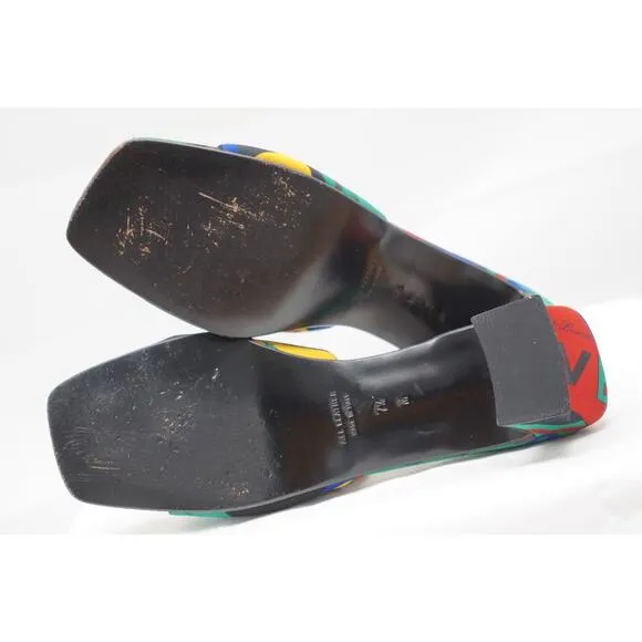 Vintage Yves Saint Laurent Cloth mules from the 1970 Love collection Size 7.5M