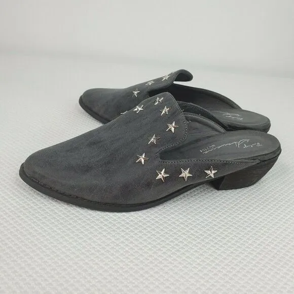Vintage Havanas Audra Embellished Mules Shoes Gray