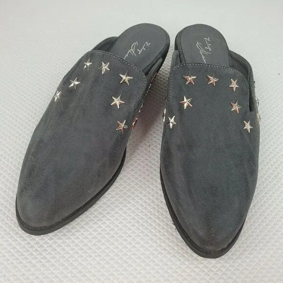 Vintage Havanas Audra Embellished Mules Shoes Gray