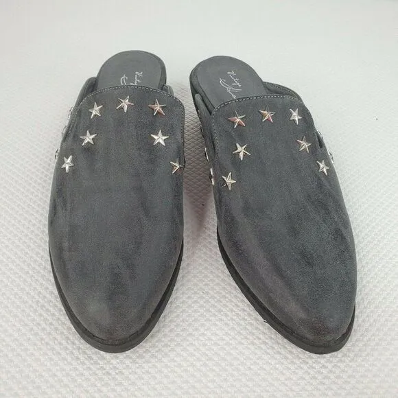 Vintage Havanas Audra Embellished Mules Shoes Gray