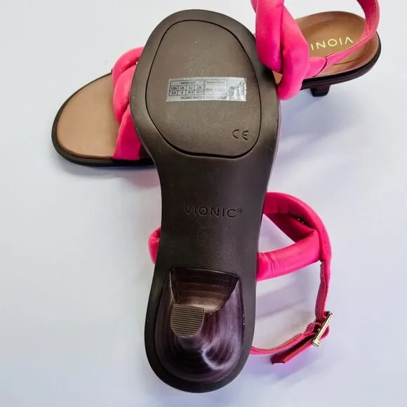 Vionic Angelica Women's Sandals  Size 6.5 Kitten Heels in Shell Pink